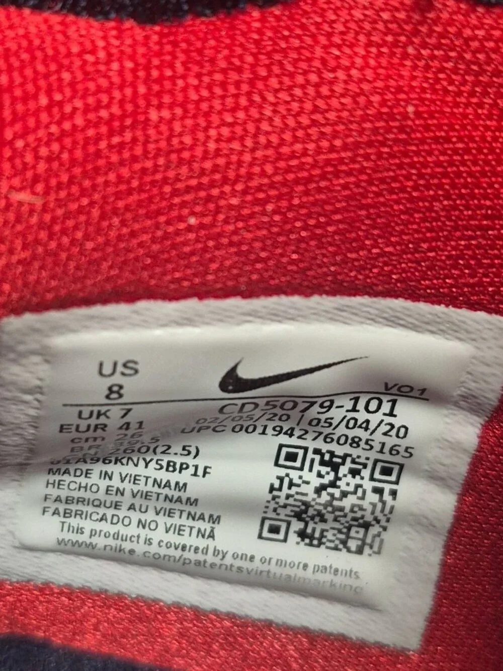 Nike PG4 USA Basketball Sneakers Gym Shoes Mens Size 8 CD5079-101 Red White Blue